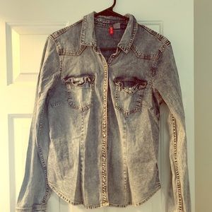H&M denim button down shirt size 10